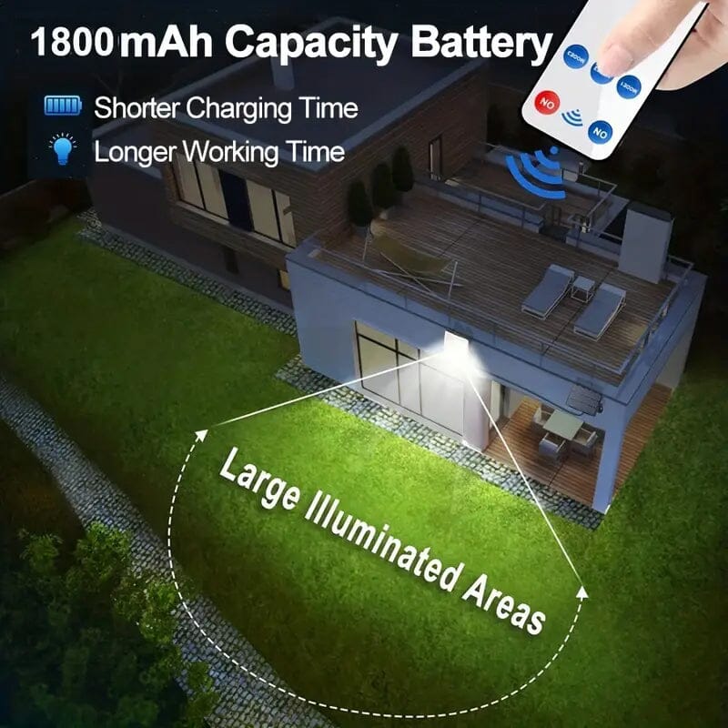 Skorter | 2-Pack: 228 LED Outdoor Split Solar Wall Lamps
