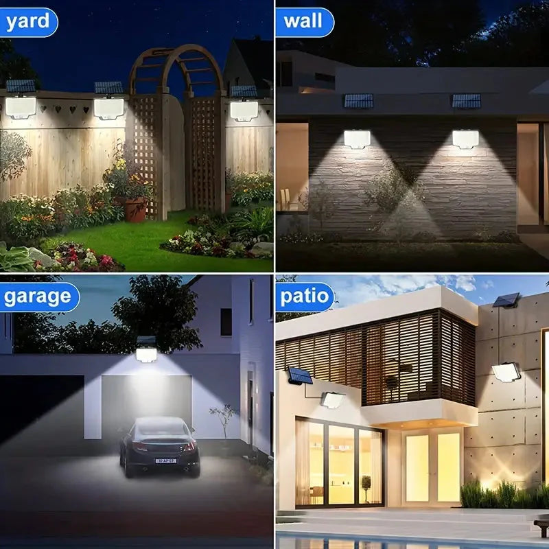 Skorter | 2-Pack: 200-LED/3Modes Upgraded Split Solar Motion Sensor Light Outdoor with Remote Control
