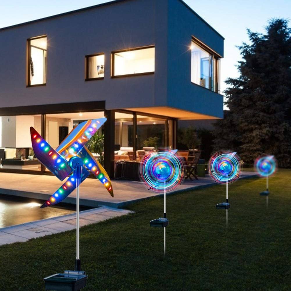 Skorter | 2-Pack: 32LED Outdoor Solar Garden Lantern Garden Lawn Waterproof Windmill Light