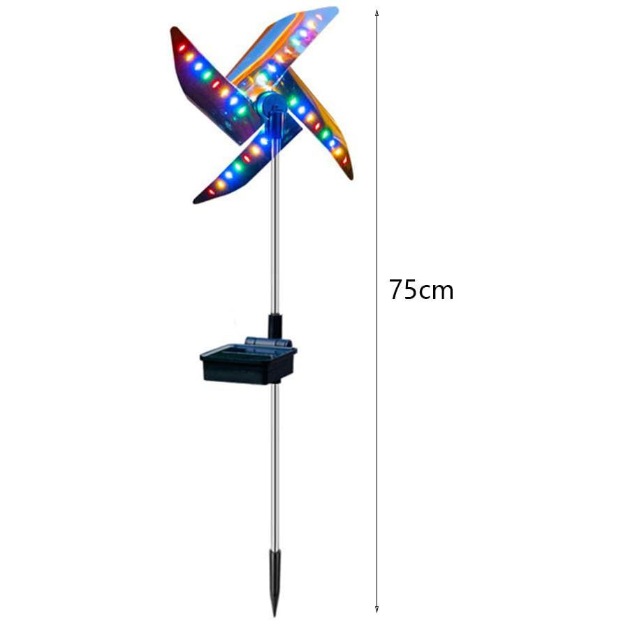 Skorter | 2-Pack: 32LED Outdoor Solar Garden Lantern Garden Lawn Waterproof Windmill Light
