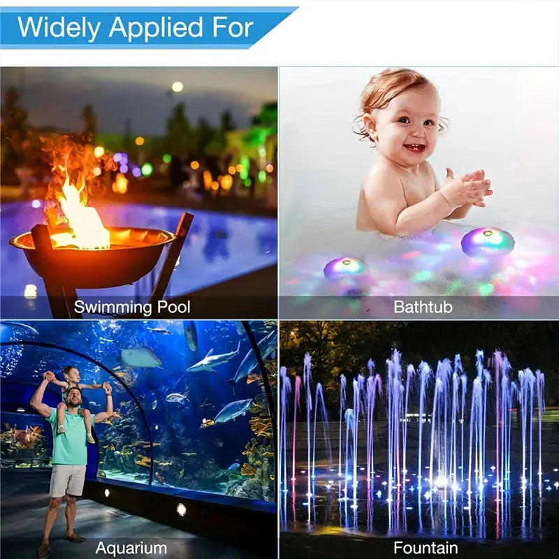 Skorter | 2-Pack: LED Color Changing Floating Pool Lights with 8 Modes Lighting