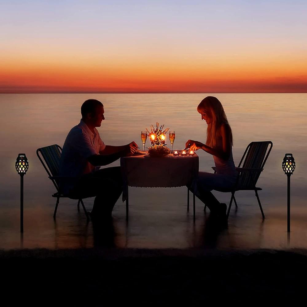 Skorter | 2-Pack: Margaritaville Bluetooth LED Flame Tiki-Torch Speaker