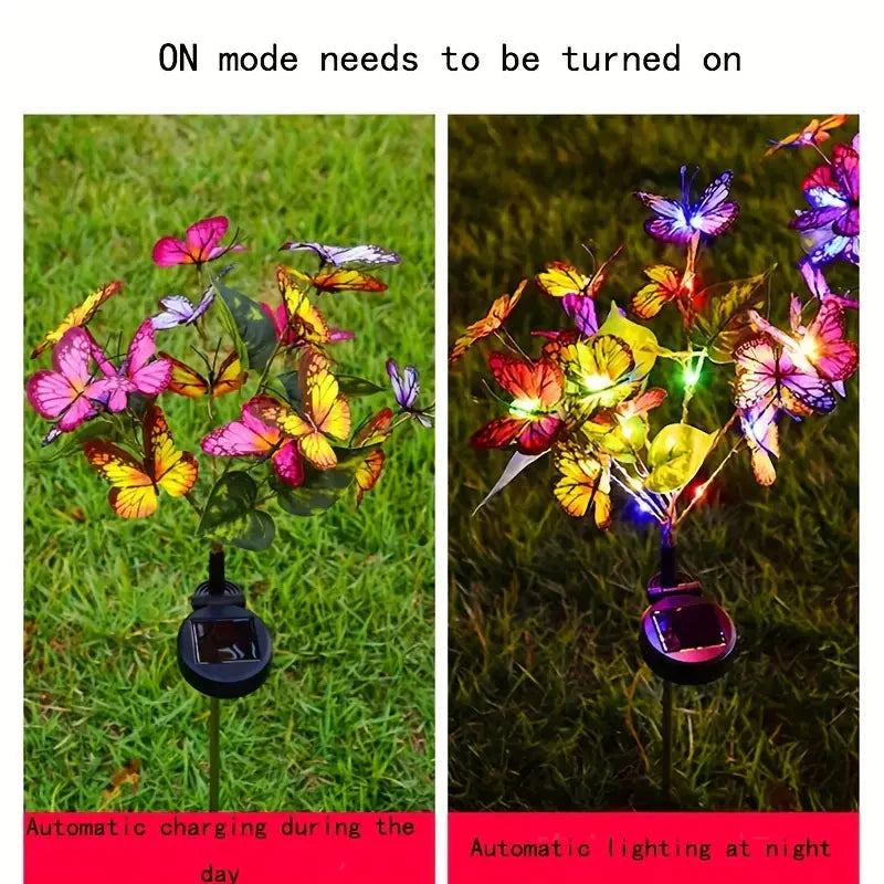 Skorter | 2-Pack: Solar-powered butterfly flower lamp