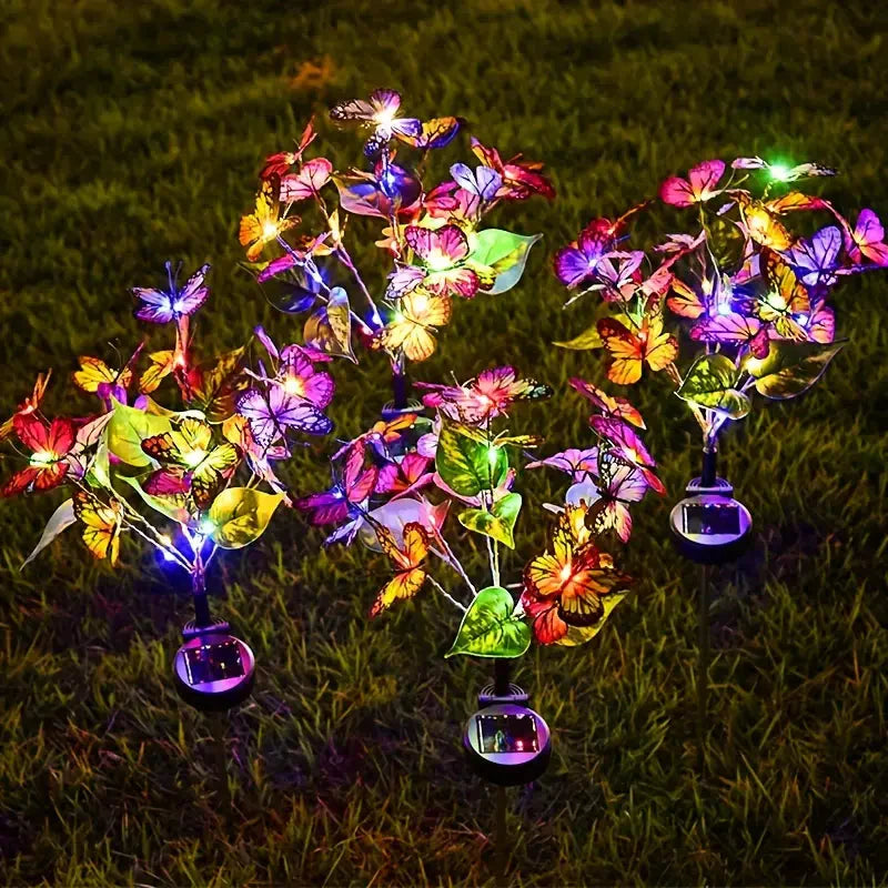 Skorter | 2-Pack: Solar-powered butterfly flower lamp