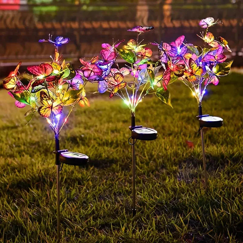 Skorter | 2-Pack: Solar-powered butterfly flower lamp