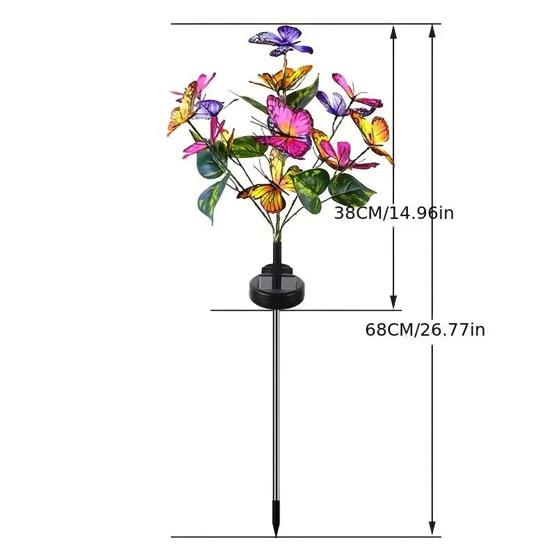 Skorter | 2-Pack: Solar-powered butterfly flower lamp