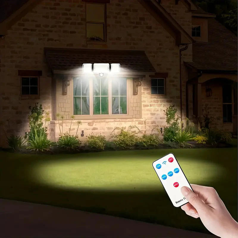 Skorter | 2-Pack: Split Solar Wall Lights For Outdoor With Motion Sensor 3 Heads