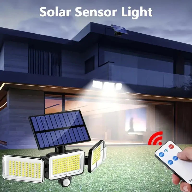 Skorter | 2-Pack: Split Solar Wall Lights For Outdoor With Motion Sensor 3 Heads