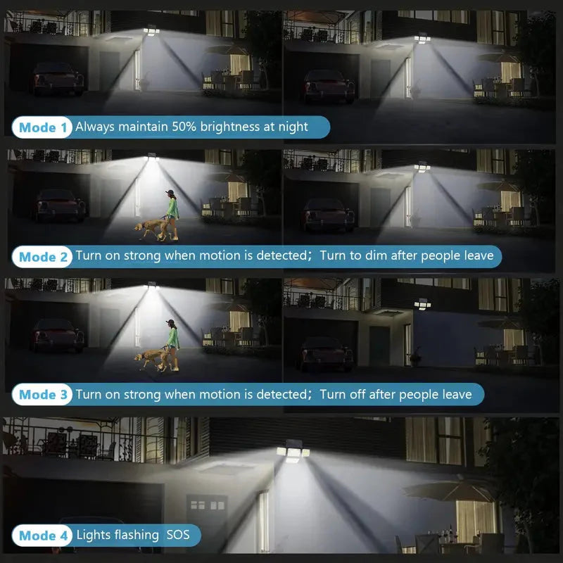 Skorter | 2-Pack: Super Bright Solar Motion Sensor Outdoor Lights with Remote Control