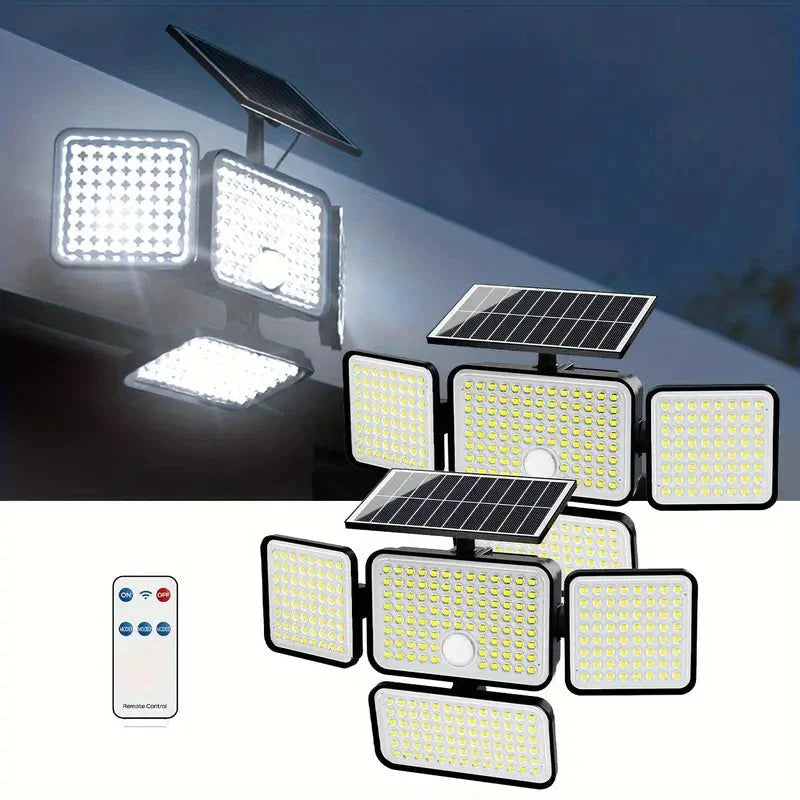 Skorter | 2-Pack: Super Bright Solar Motion Sensor Outdoor Lights with Remote Control