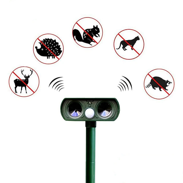 Skorter | 2-piece: Outdoor solar-powered ultrasonic pest repeller