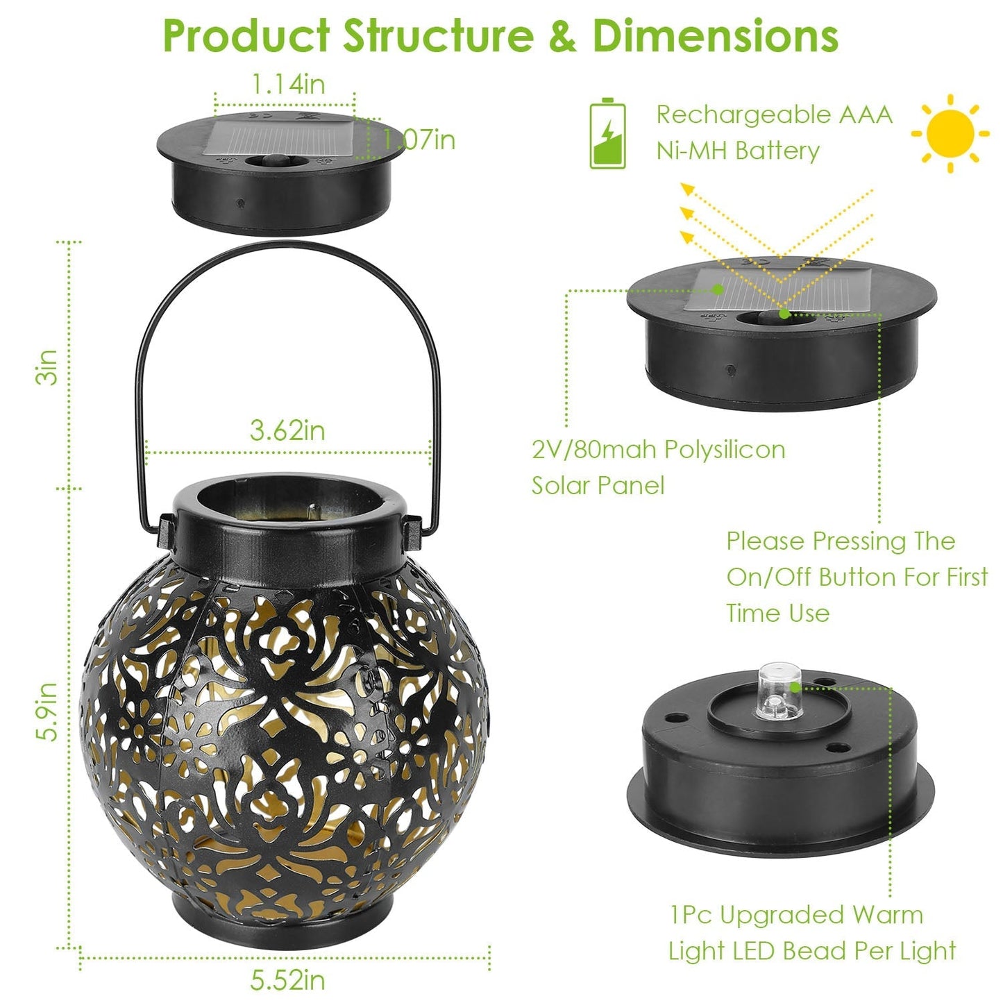 Skorter | 2-part: Solar-powered Hanging Light