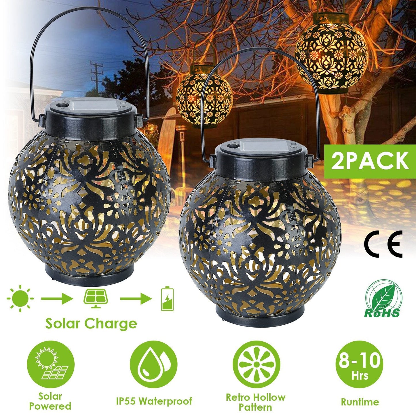 Skorter | 2-part: Solar-powered Hanging Light