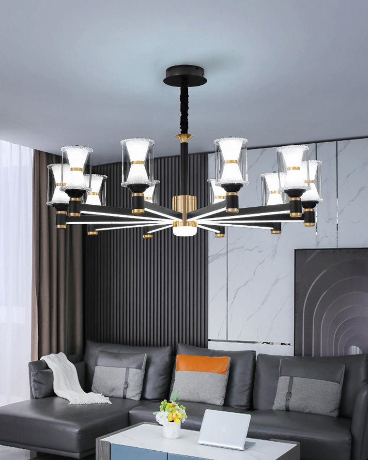 2 Tier - 12 lights Hourglass Chandelier - SKØRTER