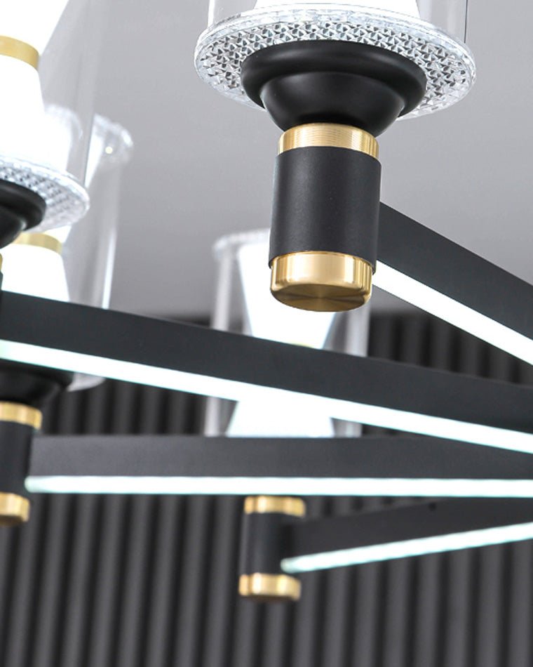 2 Tier - 12 lights Hourglass Chandelier - SKØRTER