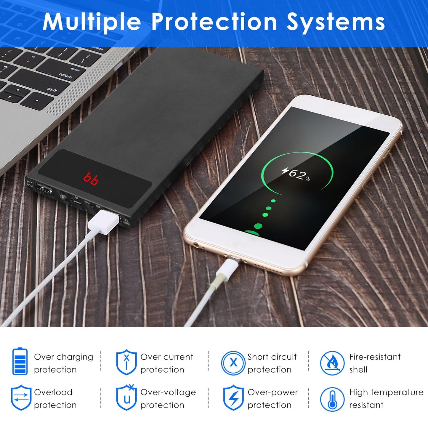 Skorter | 20,000mAh Power Bank Ultra-thin External Battery Pack