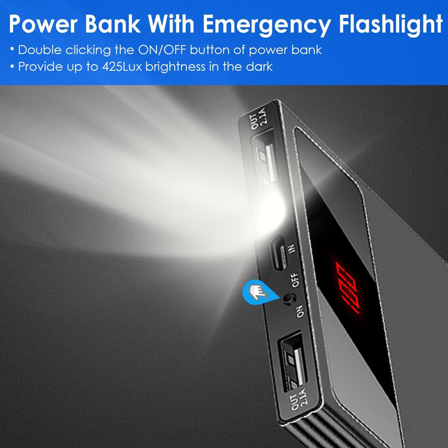 Skorter | 20,000mAh Power Bank Ultra-thin External Battery Pack