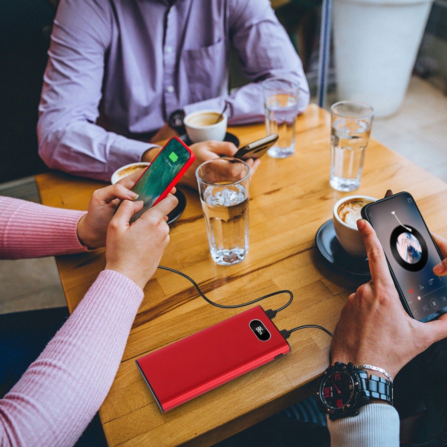 Skorter | 20000mAh Power Bank Portable Fast Charger with LED Display