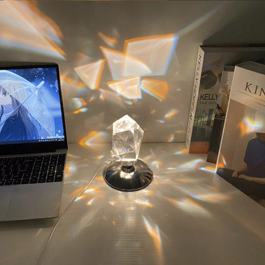 Skorter | LuxorLite Diamond Crystal LED Table Lamp | Luxurious Mood Light | 3 or 16 Color Change | Wireless Night Light