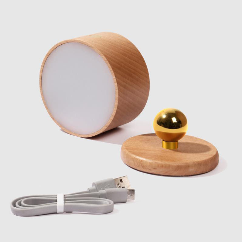 Skorter | Minimalistic Wood USB rechargeable Touch Magnet LED Night Wall Scone Lamp Light