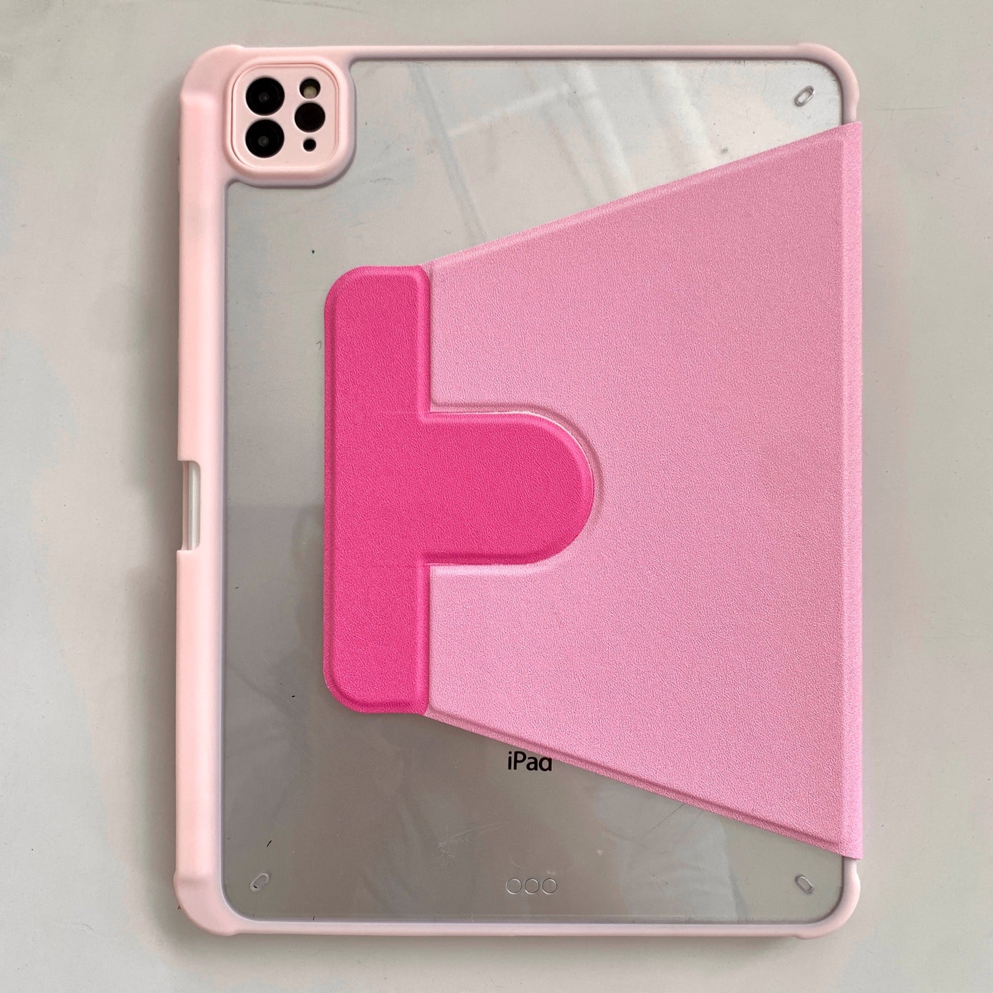 Skorter | Cute pink iPad case with heart lace design – Floral stand case