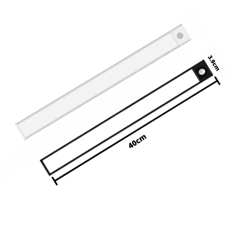 Skorter | Ultra-Thin LED GlowLight – USB Rechargeable Motion Sensor Cabinet Light with Magnetic Backing for Kitchen, Wardrobe, or Closets