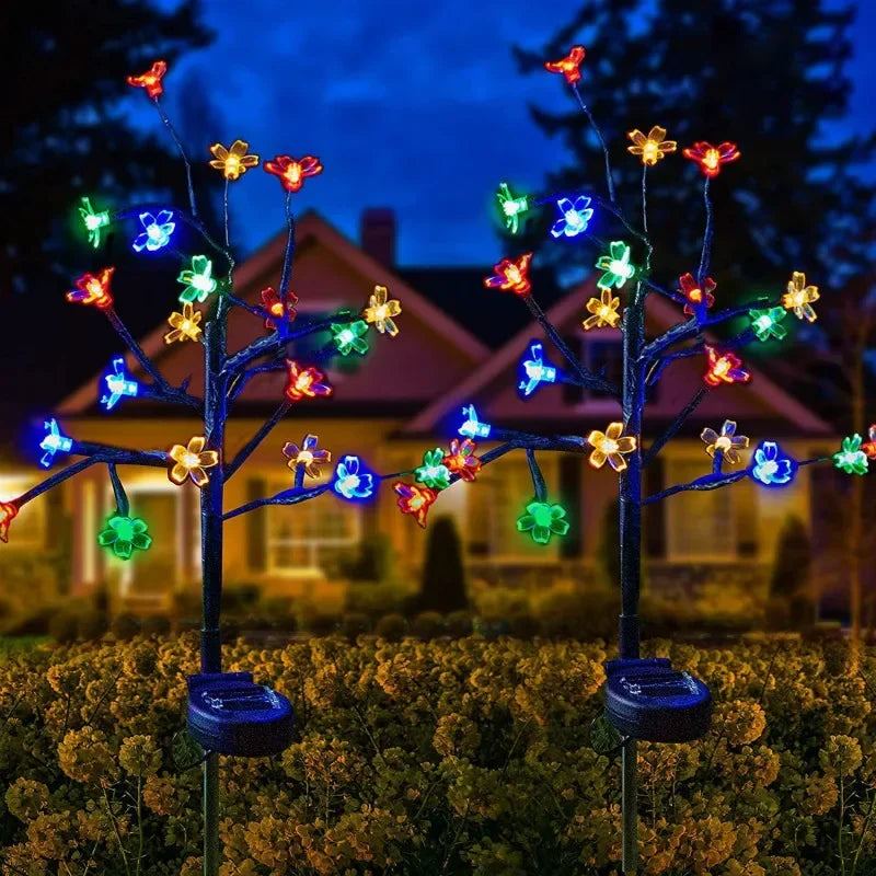 Skorter | LumiBlossom - Solar LED Light String with Peach Blossom – Weatherproof & Energy Saving
