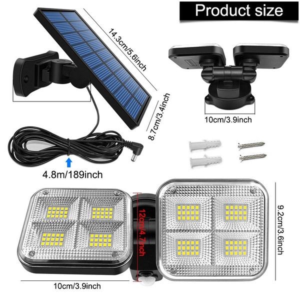 Skorter | 20W Super Bright Solar Light 120 LED IP65 Waterproof