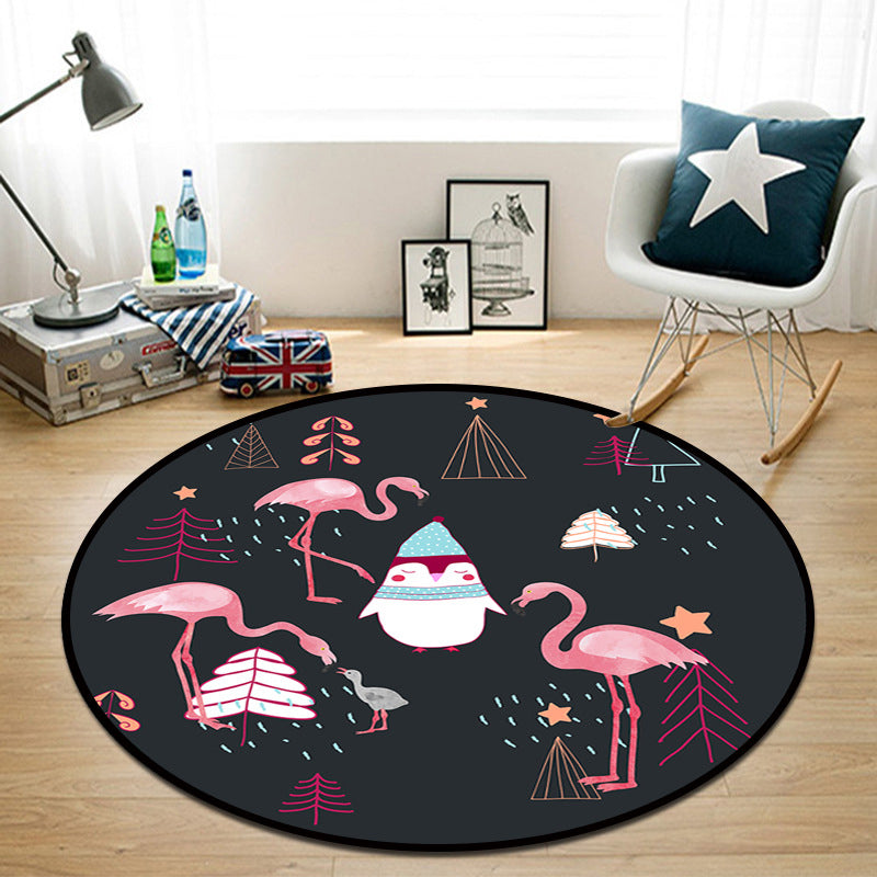 Skorter | Beautiful Multi Color Cartoon Rug Synthetic Scandinavian Rug Non-Slip Machine Washable Stain Resistant Carpet for Children’s Room