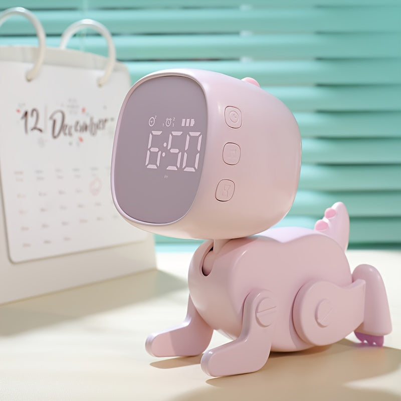 Skorter | TimeDino - Slim Cartoon Alarm Clock with USB Charging Port