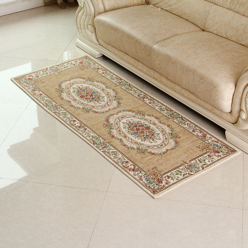 Skorter | Empire Peony Rug Multicolor Traditional Rug Synthetic Pet-Friendly Non-Slip Stain-Resistant Runner Rug for Home