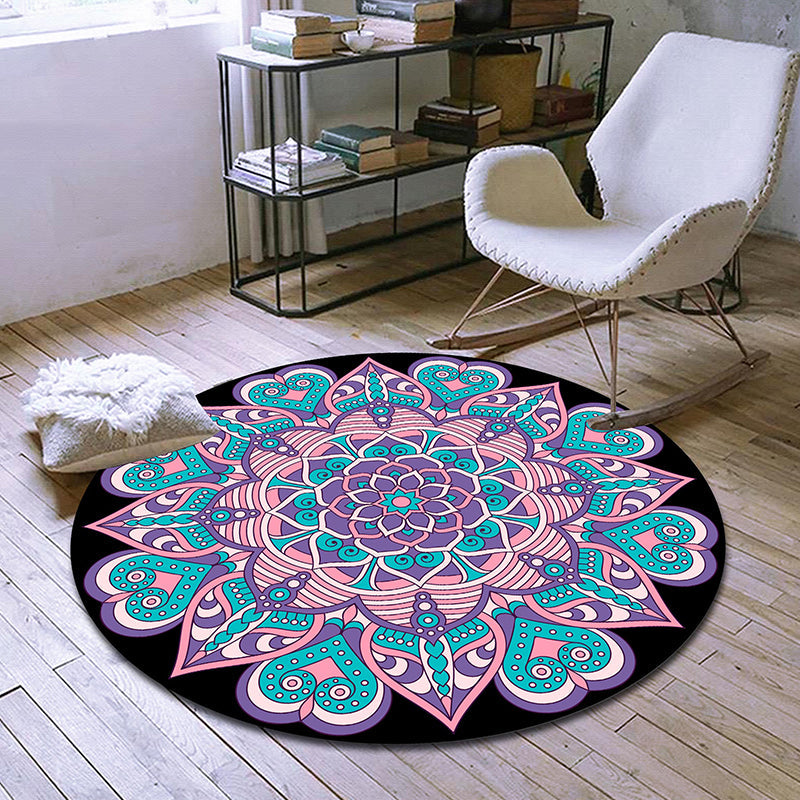 Skorter | Exclusive Moroccan Rug Multi Color Tribal Flower Rug pet-friendly machine washable non-slip rug for room