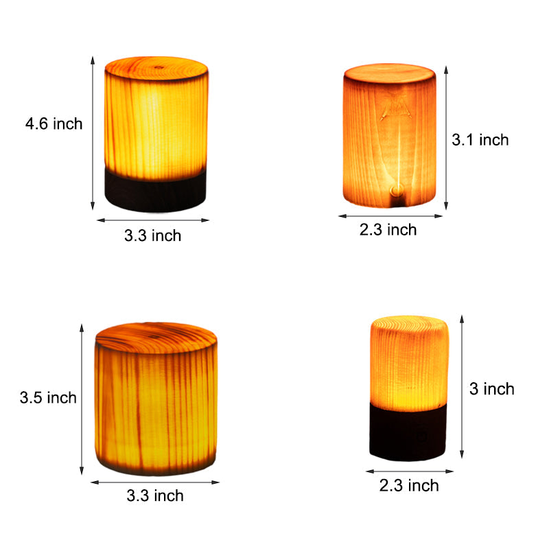 Skorter | LumiHout - LED Table Lamp with Battery and Touch Control