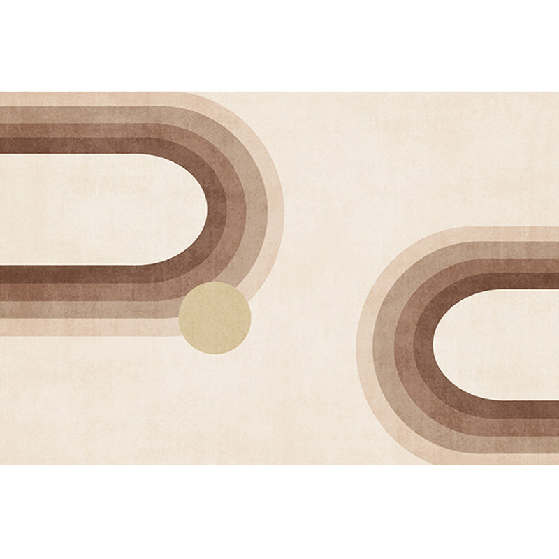 Skorter | Casual Multicolor Relaxing Carpet Synthetic Color Block Carpet Non-Slip Back Washable Carpet for Bedroom