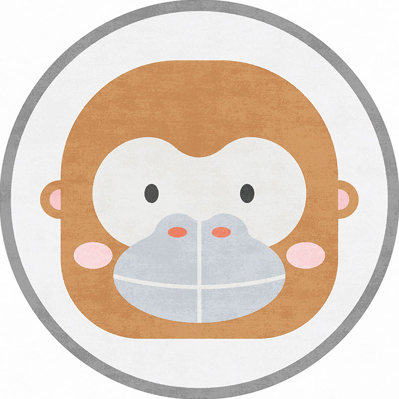 Skorter | Casual Kids Bedroom Rug Multicolor Cartoon Indoor Rug Polyester Non-Slip Easy Care Area Rug