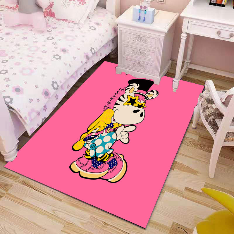 Skorter | Beautiful Children's Rug Multicolored Cartoon Printed Area Rug Polypropylene Non-Slip Easy-Care Rug