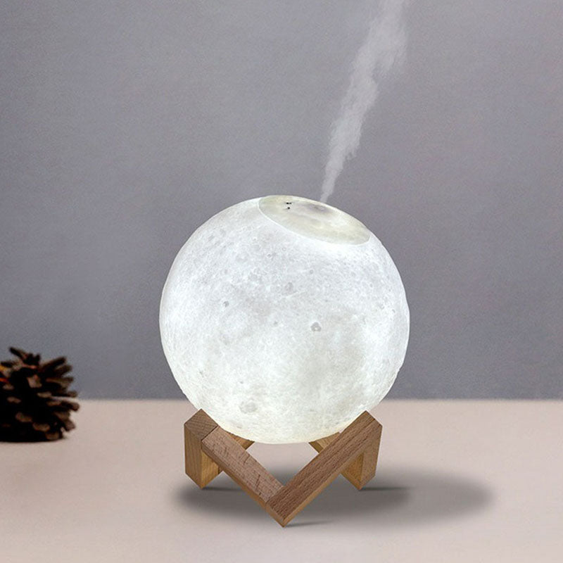 Skorter | Nordic Creative Moonlight Table Lamp - White Night Light with Wooden Base