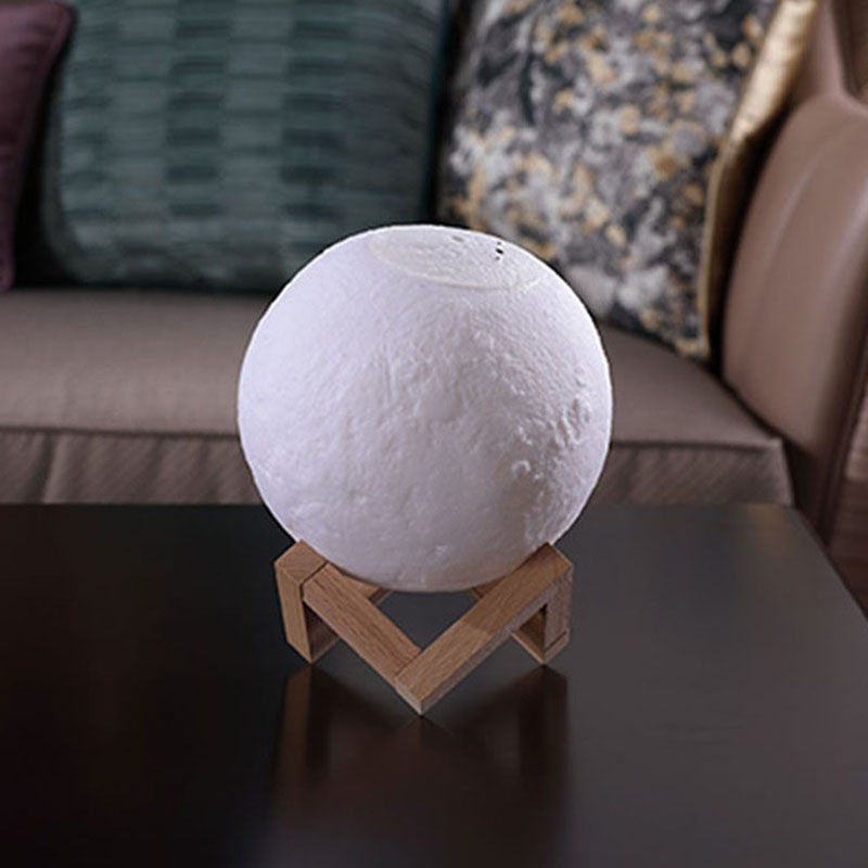 Skorter | Nordic Creative Moonlight Table Lamp - White Night Light with Wooden Base