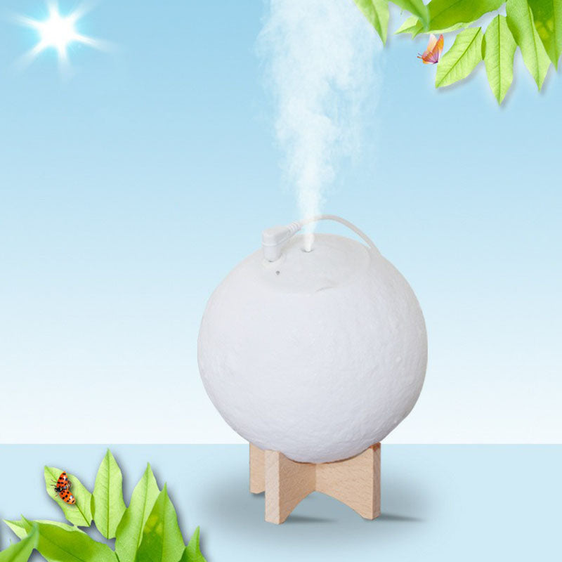 Skorter | Nordic Creative Moonlight Table Lamp - White Night Light with Wooden Base