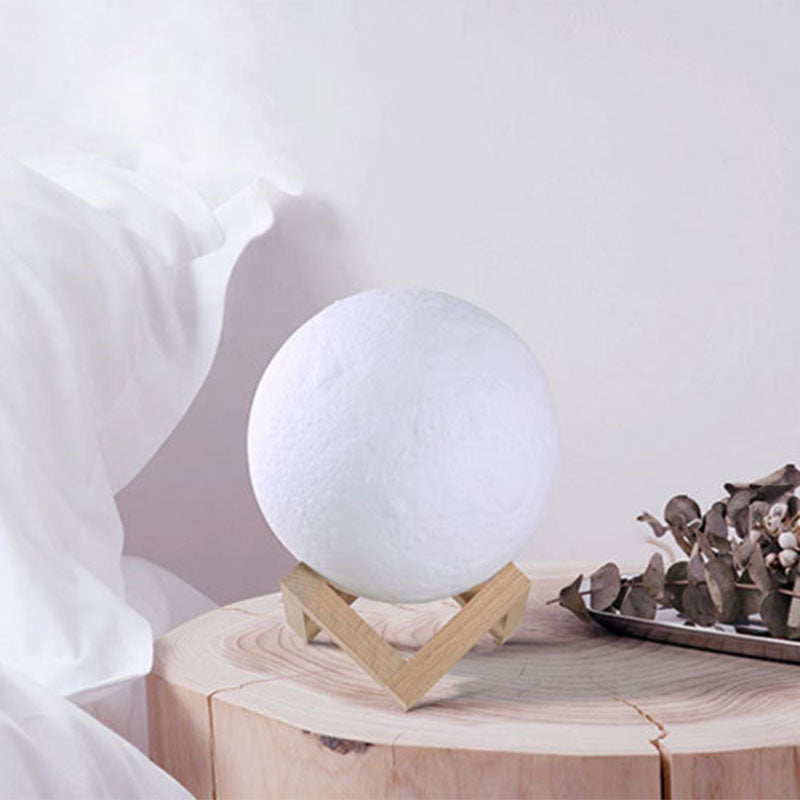 Skorter | Nordic Creative Moonlight Table Lamp - White Night Light with Wooden Base