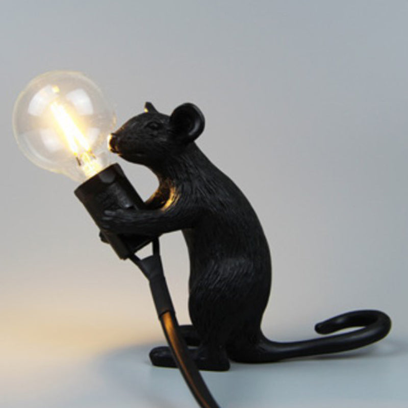 Skorter | Mini Mouse Shaped Table Lamp - Resin 1-Light Bedroom Night Light for Kids