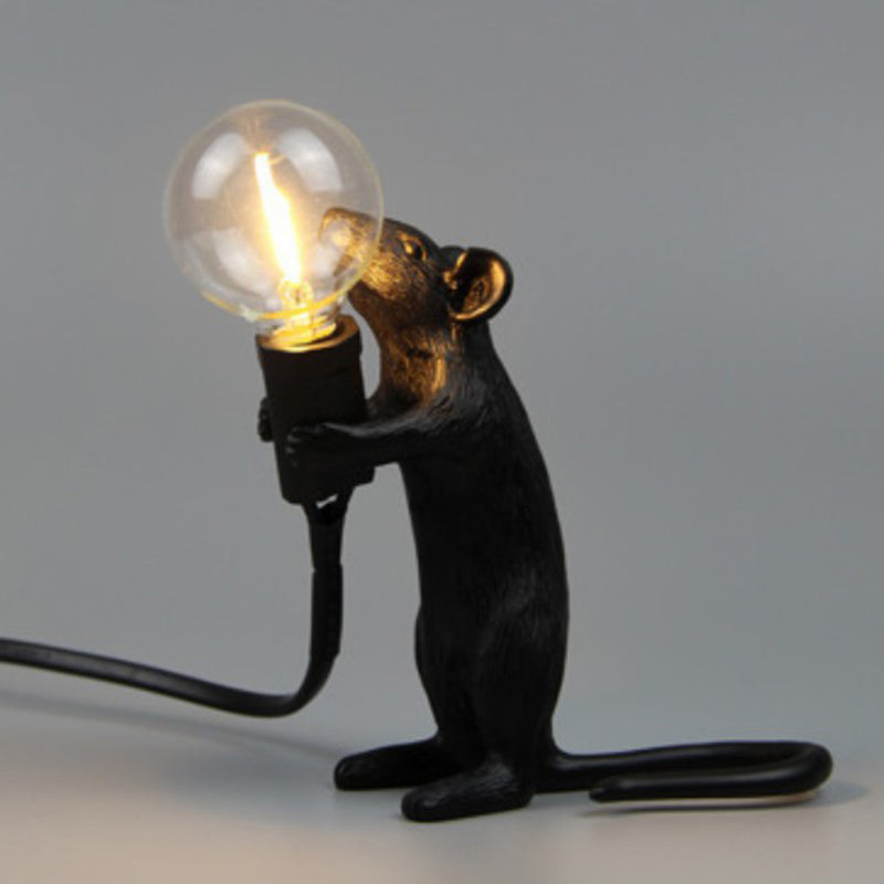 Skorter | Mini Mouse Shaped Table Lamp - Resin 1-Light Bedroom Night Light for Kids