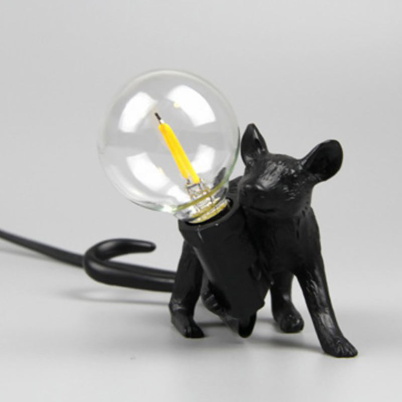 Skorter | Mini Mouse Shaped Table Lamp - Resin 1-Light Bedroom Night Light for Kids