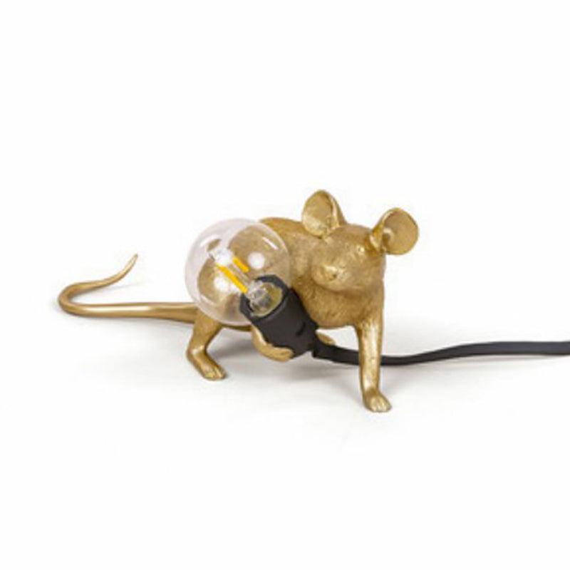 Skorter | Mini Mouse Shaped Table Lamp - Resin 1-Light Bedroom Night Light for Kids