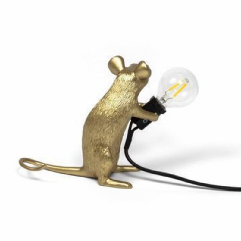 Skorter | Mini Mouse Shaped Table Lamp - Resin 1-Light Bedroom Night Light for Kids
