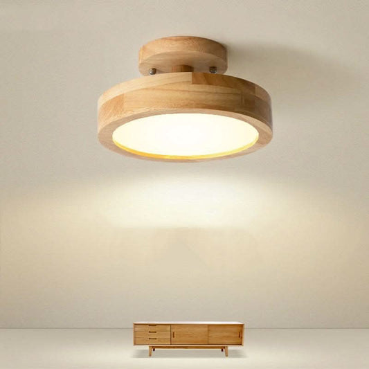 Skorter | Modern Wood LED Ceiling Light with Dimmable Function