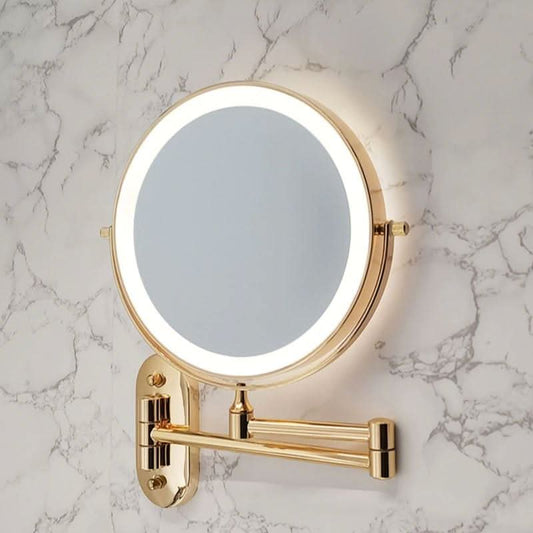 Skorter | Gold Rechargeable LED Makeup Magnifying Mirror