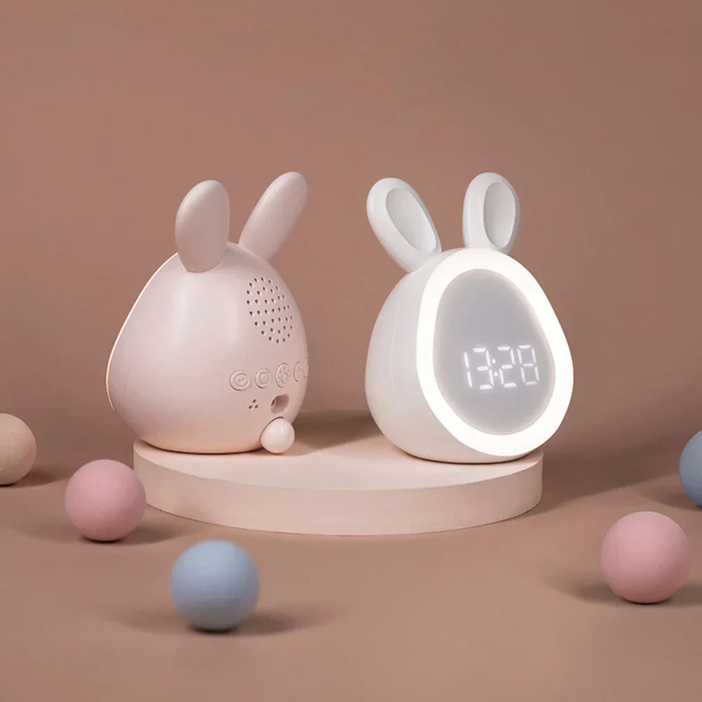 Skorter | GlowBunny – Cute Kids Alarm Clock with Night Light & Adjustable Brightness