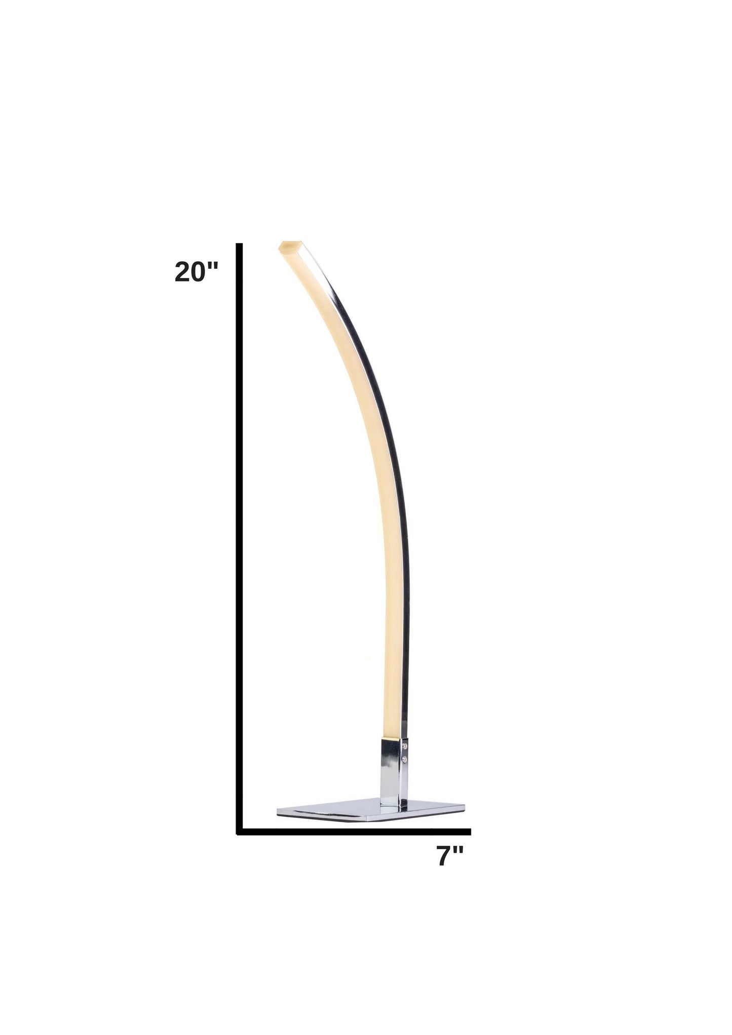 Skorter | Modern Arch Design Table Lamp // Chrome