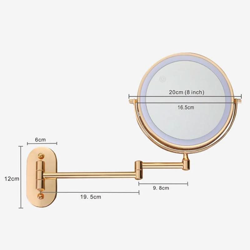 Skorter | Gold Rechargeable LED Makeup Magnifying Mirror